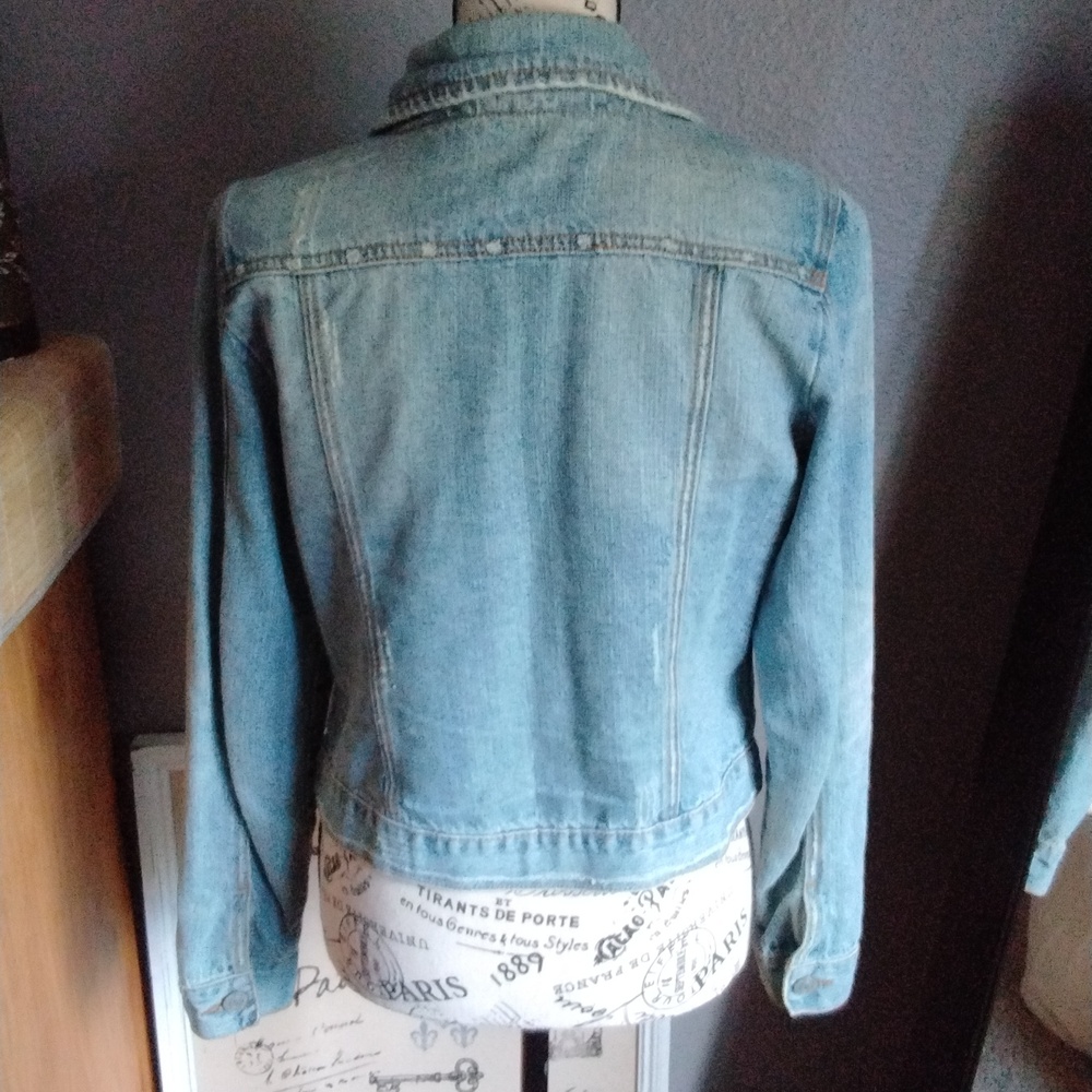 Seal Company (Wetseal denim) distressed Jean jacket - Picture 2 of 4